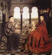 EYCK, Jan van The Virgin of Chancellor Rolin oil painting